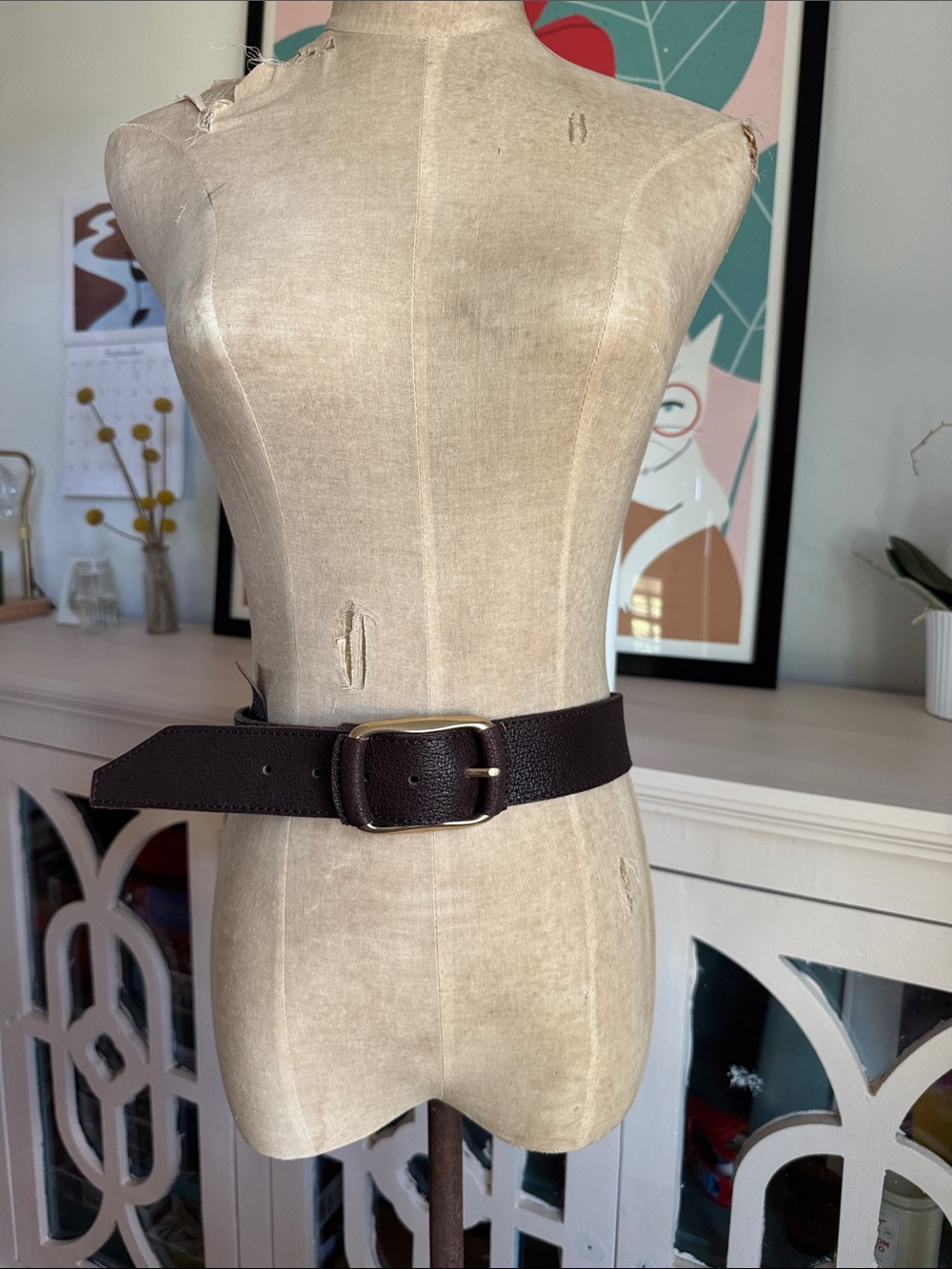 We The Free Leather Buckle Belt